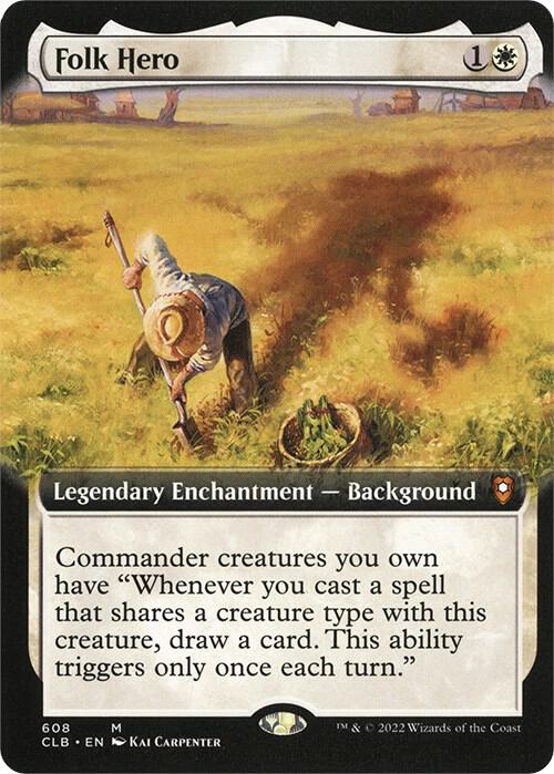 Folk Hero Extended Art (Commander Legends: Battle for Baldur's Gate) 
