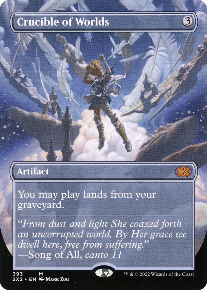 Crucible of Worlds Borderless 393 (Double Masters 2022)  - Foil
