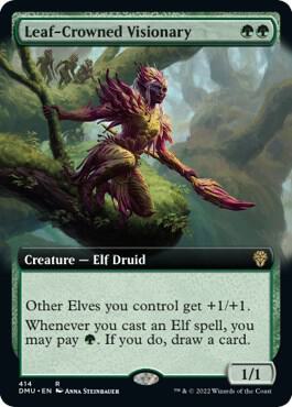 Leaf Crowned Visionary Extended Art (Dominaria United) 