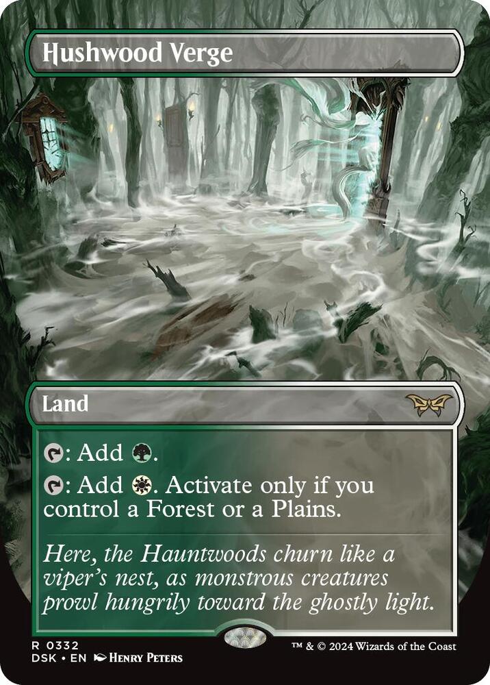 Hushwood Verge Borderless (Duskmourn: House of Horror)  - Foil