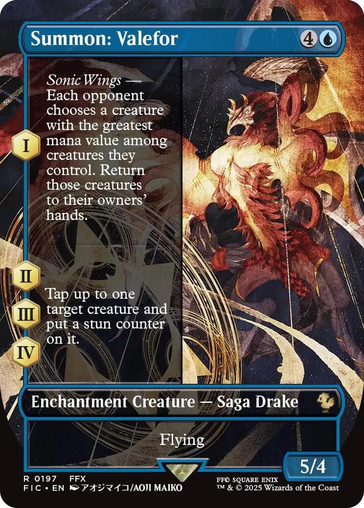 Summon Valefor Borderless (Commander: FINAL FANTASY)  - Foil