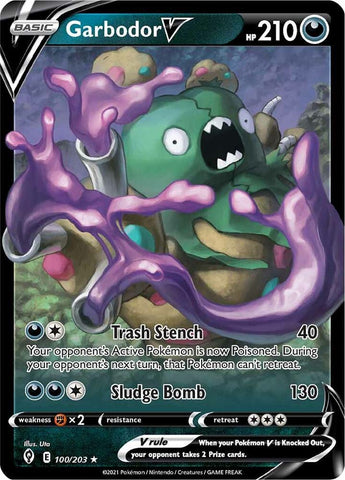 Garbodor V 100/203 (SWSH07: Evolving Skies)  - Holofoil