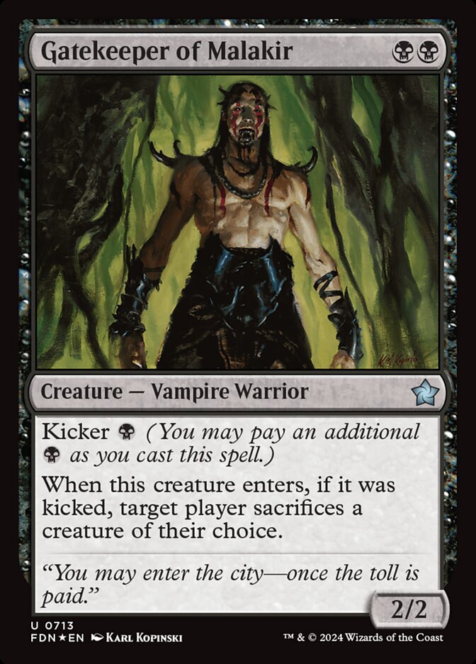 Gatekeeper of Malakir 713 (Foundations)  - Foil