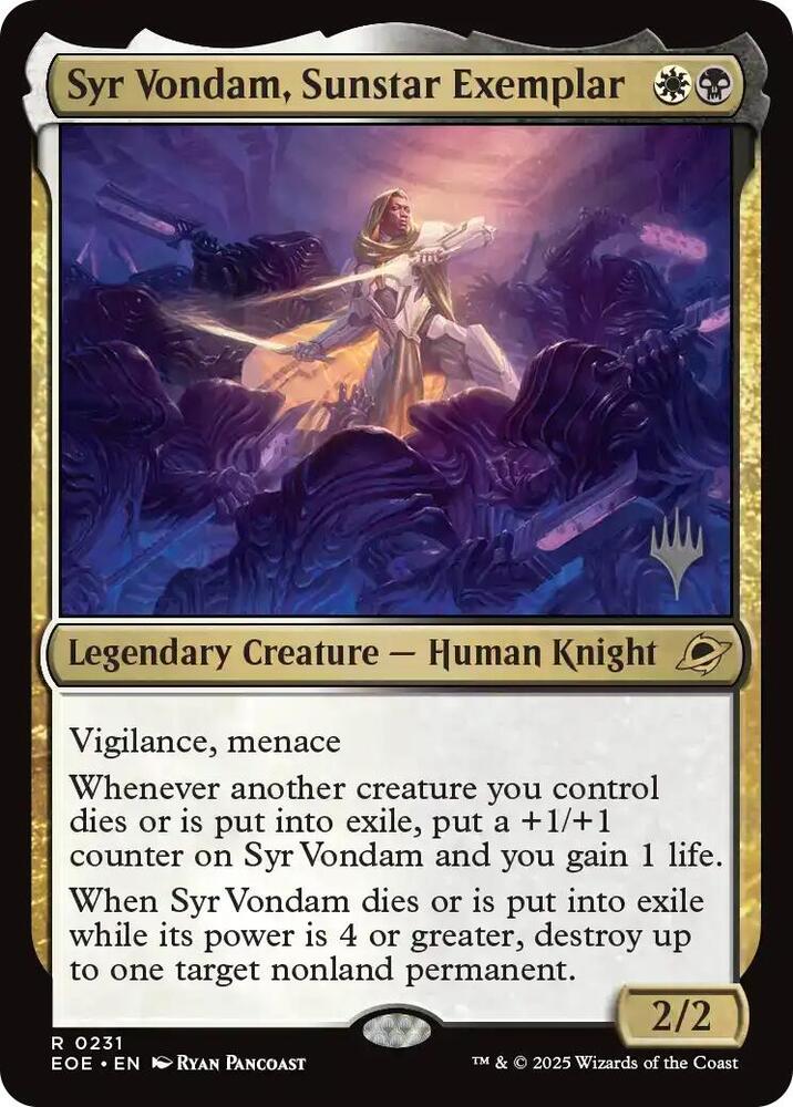 Syr Vondam Sunstar Exemplar (Promo Pack: Edge of Eternities) 