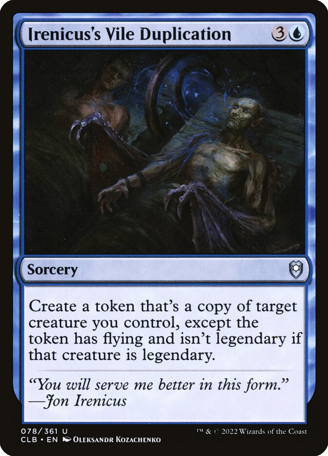 Irenicus's Vile Duplication (Commander Legends: Battle for Baldur's Gate) 