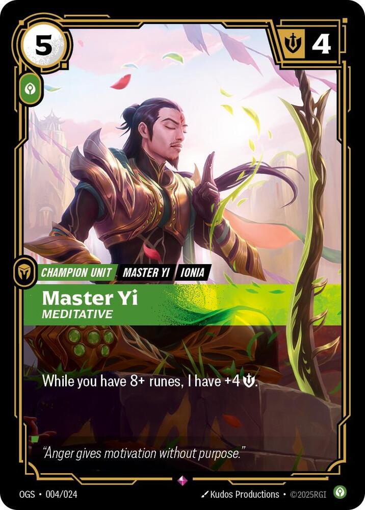 Master Yi Meditative (Origins: Proving Grounds) 
