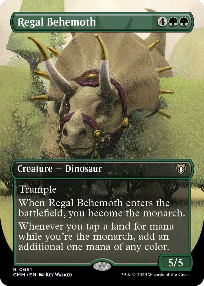 Regal Behemoth Borderless (Commander Masters)  - Foil