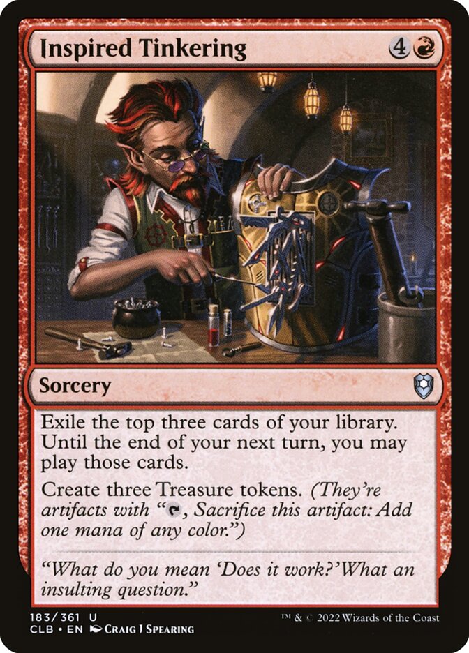 Inspired Tinkering (Commander Legends: Battle for Baldur's Gate)  - Foil