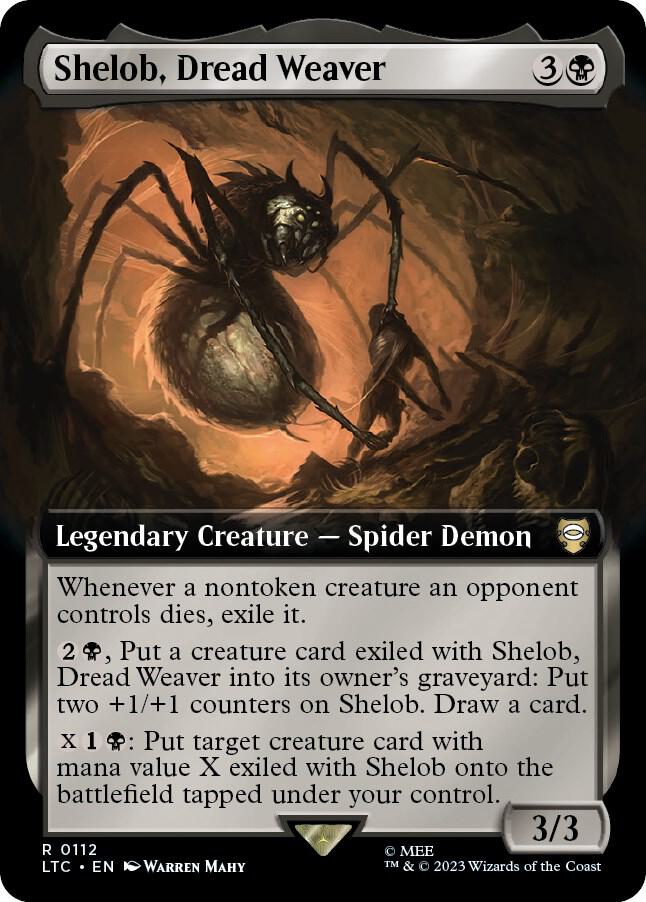 Shelob Dread Weaver Extended Art (Commander: The Lord of the Rings: Tales of Middle-earth) 