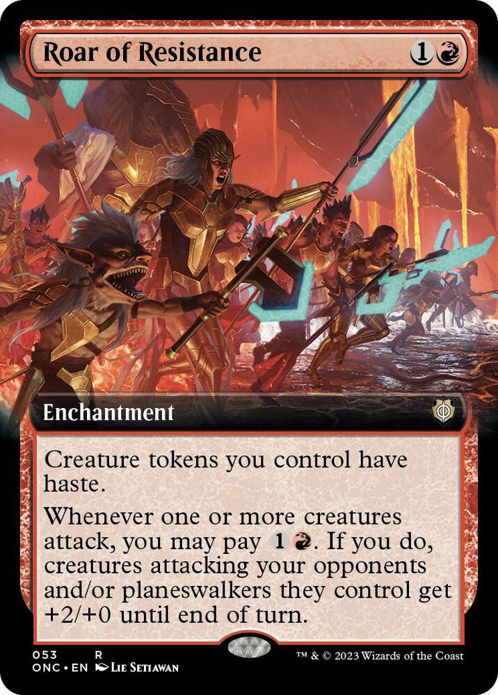 Roar of Resistance Extended Art (Commander: Phyrexia: All Will Be One) 