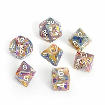 Chessex Dice Festive Carousel/white Polyhedral 7-Die Set