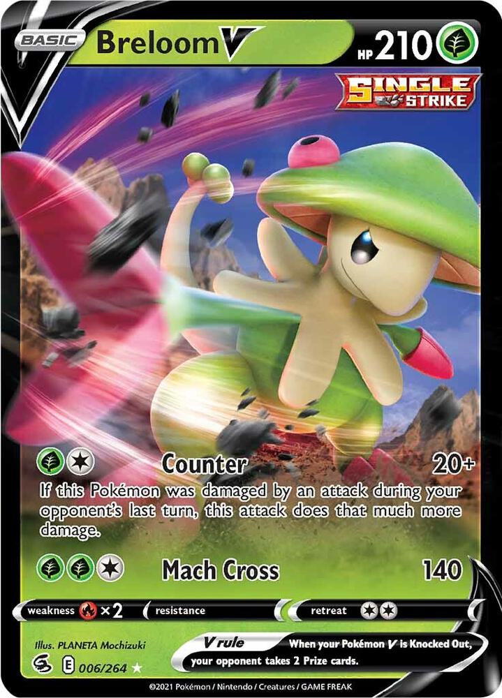 Breloom V 006/264 (SWSH08: Fusion Strike)  - Holofoil