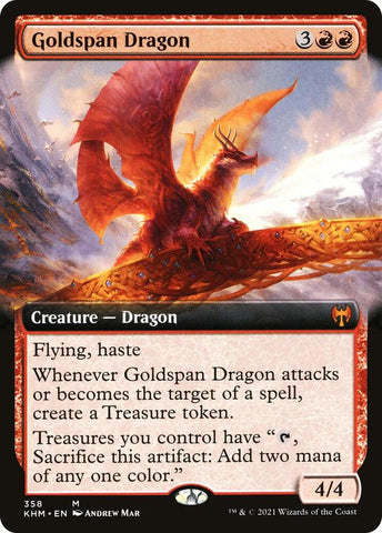 Goldspan Dragon 358 (Kaldheim)  - Extended Art