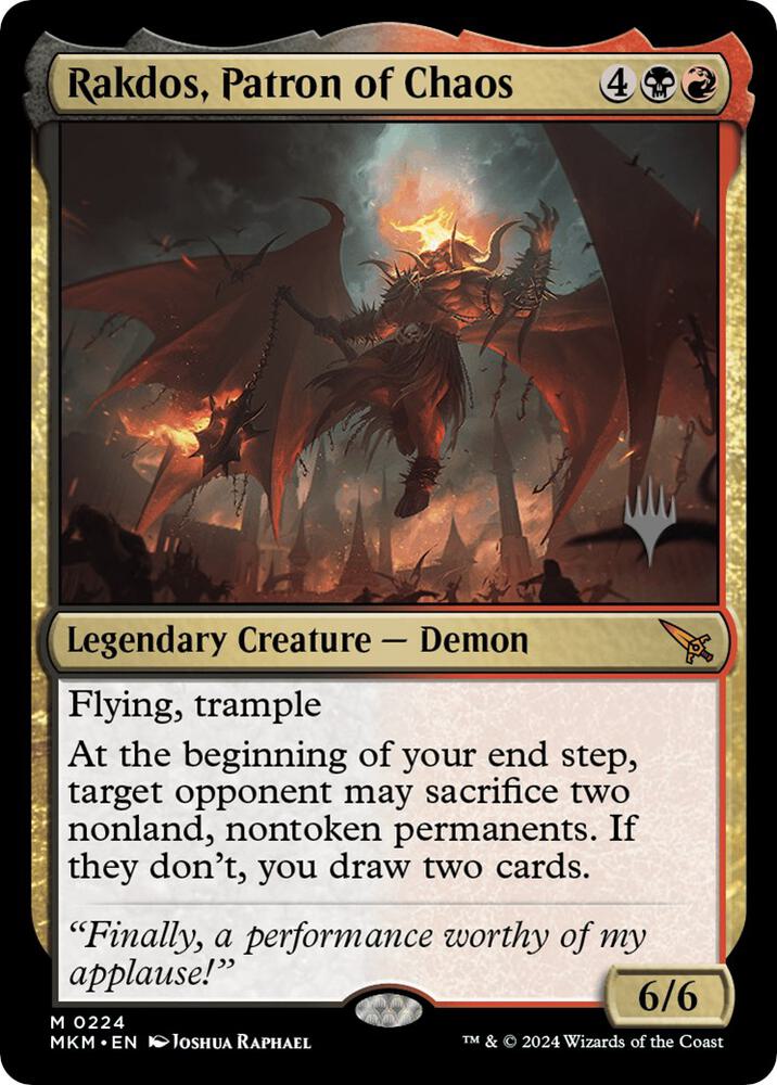 Rakdos Patron of Chaos (Promo Pack: Murders at Karlov Manor)  - Foil
