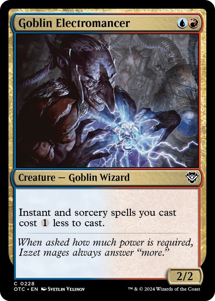 Goblin Electromancer 228/342 (Commander: Outlaws of Thunder Junction) 