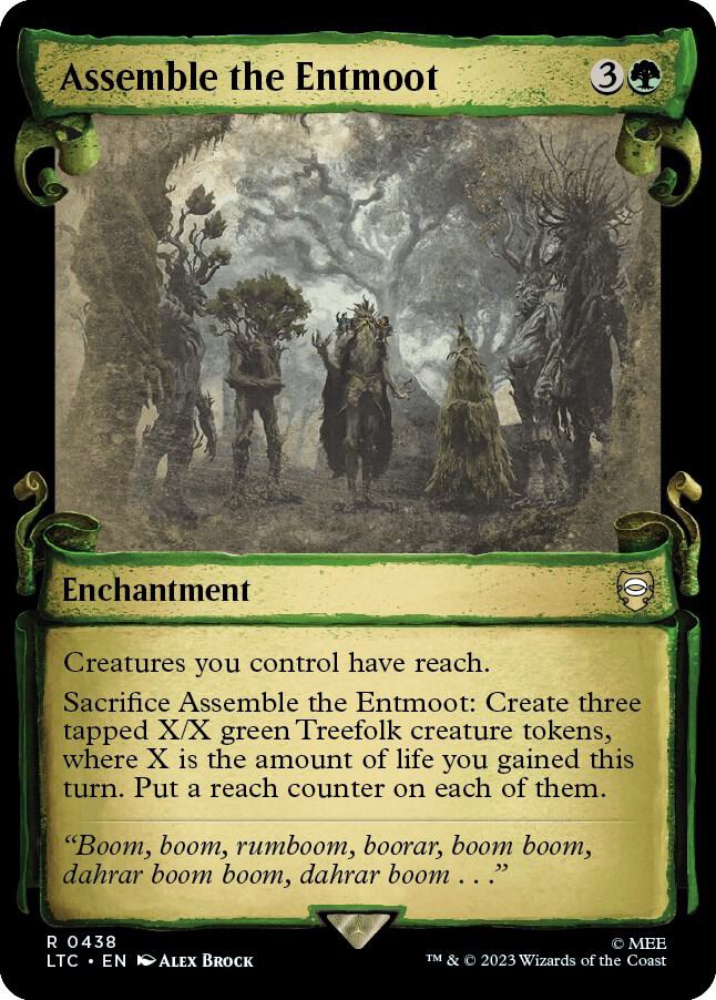 Assemble the Entmoot Showcase Scrolls (Commander: The Lord of the Rings: Tales of Middle-earth)  - Foil