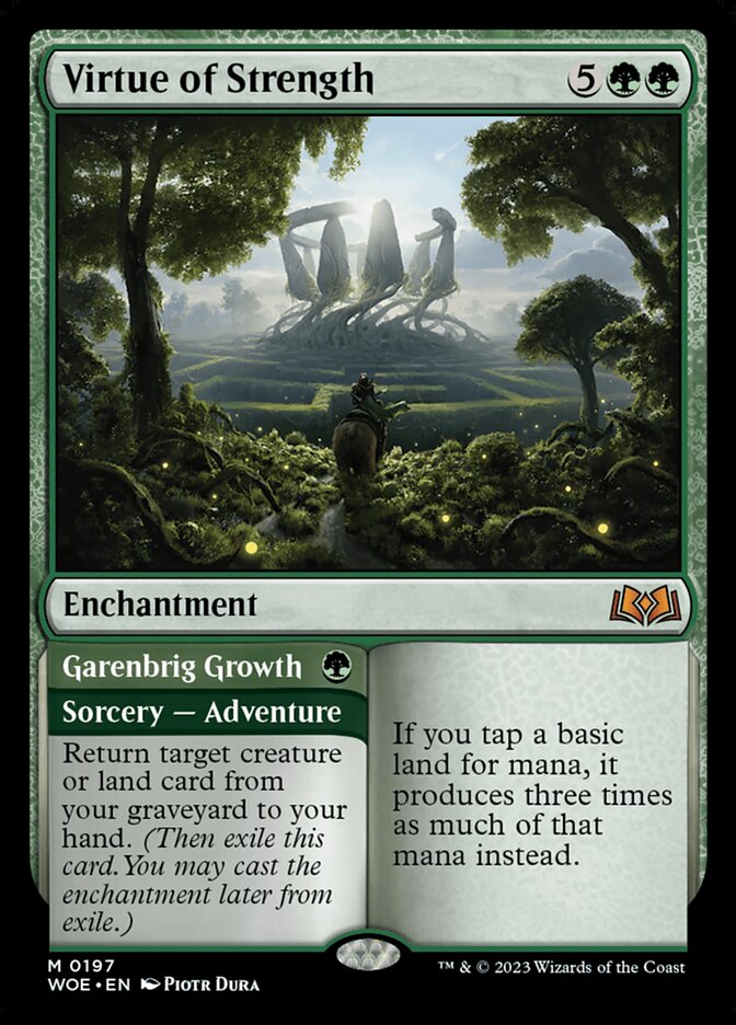 Virtue of Strength // Garenbrig Growth (Wilds of Eldraine) 