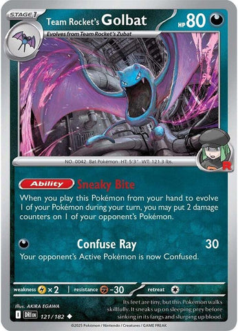 Team Rocket's Golbat 121/182 (SV10: Destined Rivals) 