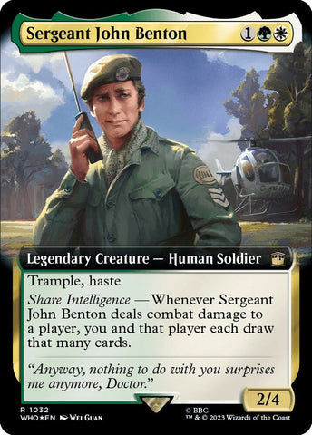 Sergeant John Benton Extended Art Surge Foil (Universes Beyond: Doctor Who)  - Foil