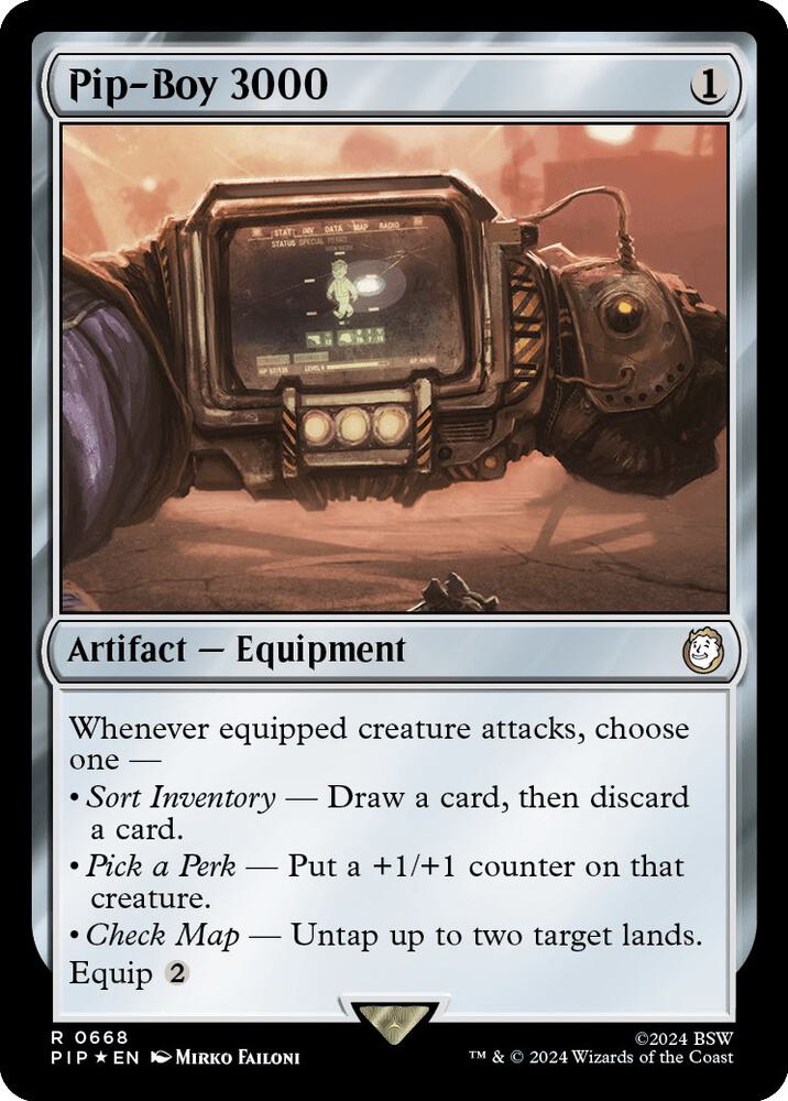 Pip-Boy 3000 668/326 (Universes Beyond: Fallout)  - Surge Foil