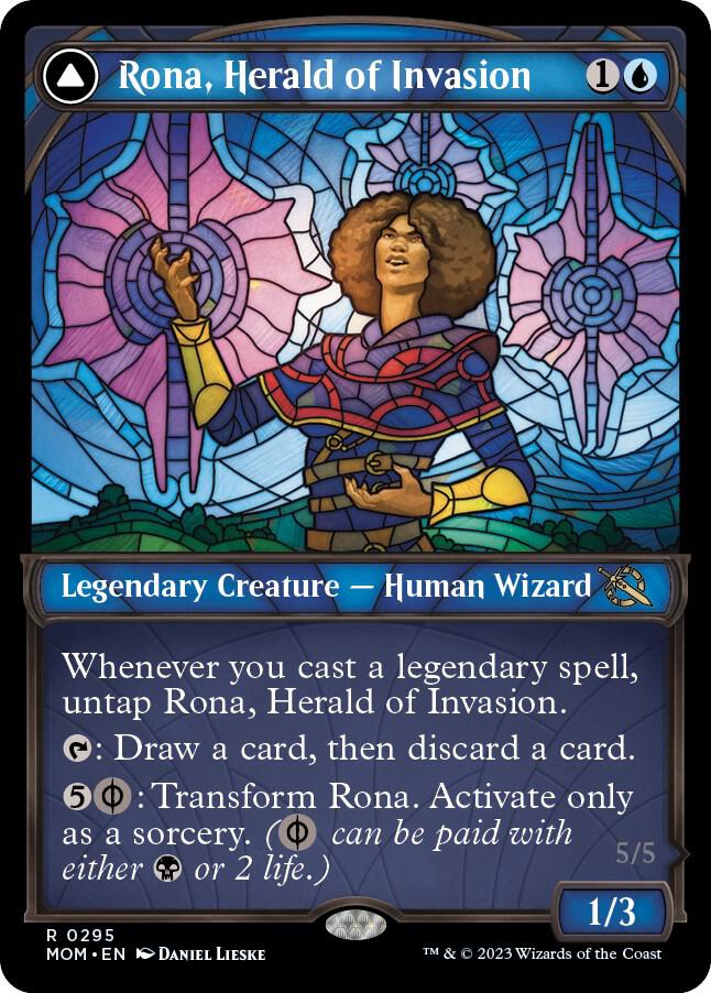 Rona, Herald of Invasion // Rona, Tolarian Obliterator 295/291 (March of the Machine)  - Showcase Foil