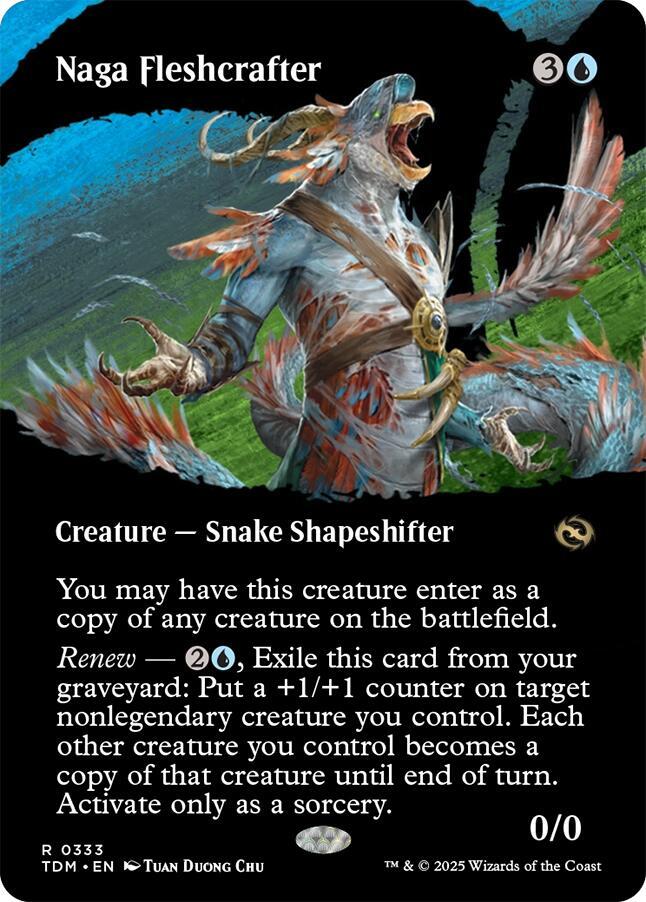 Naga Fleshcrafter 333/291 (Tarkir: Dragonstorm)  - Borderless Foil