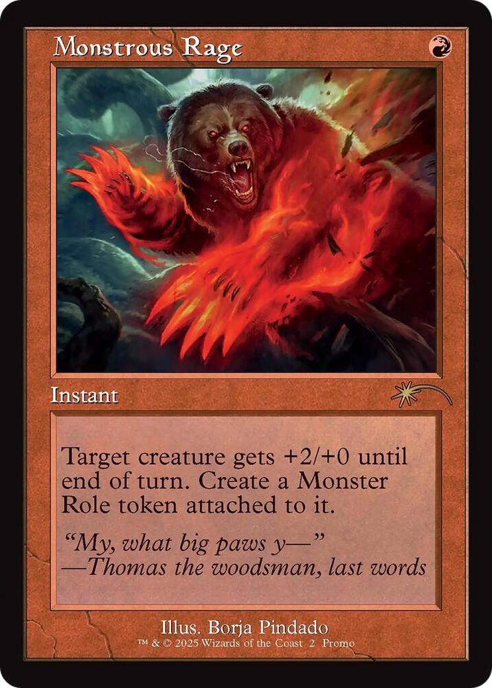 Monstrous Rage 9/1 (WPN & Gateway Promos)  - Retro Foil