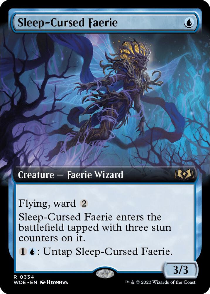 Sleep Cursed Faerie Extended Art (Wilds of Eldraine)  - Foil