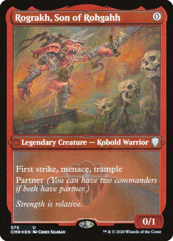 Rograkh Son of Rohgahh Foil Etched 575 (Commander Legends)  - Foil