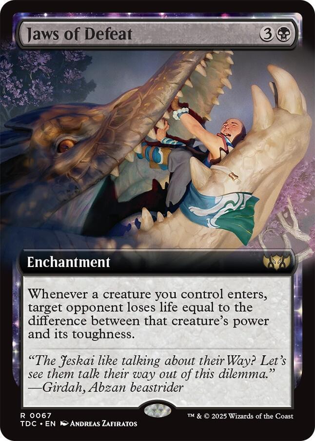 Jaws of Defeat Extended Art (Commander: Tarkir: Dragonstorm) 