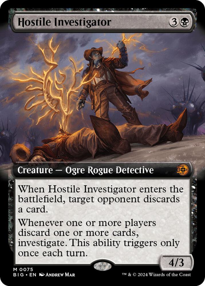 Hostile Investigator Extended Art (Outlaws of Thunder Junction: The Big Score) 