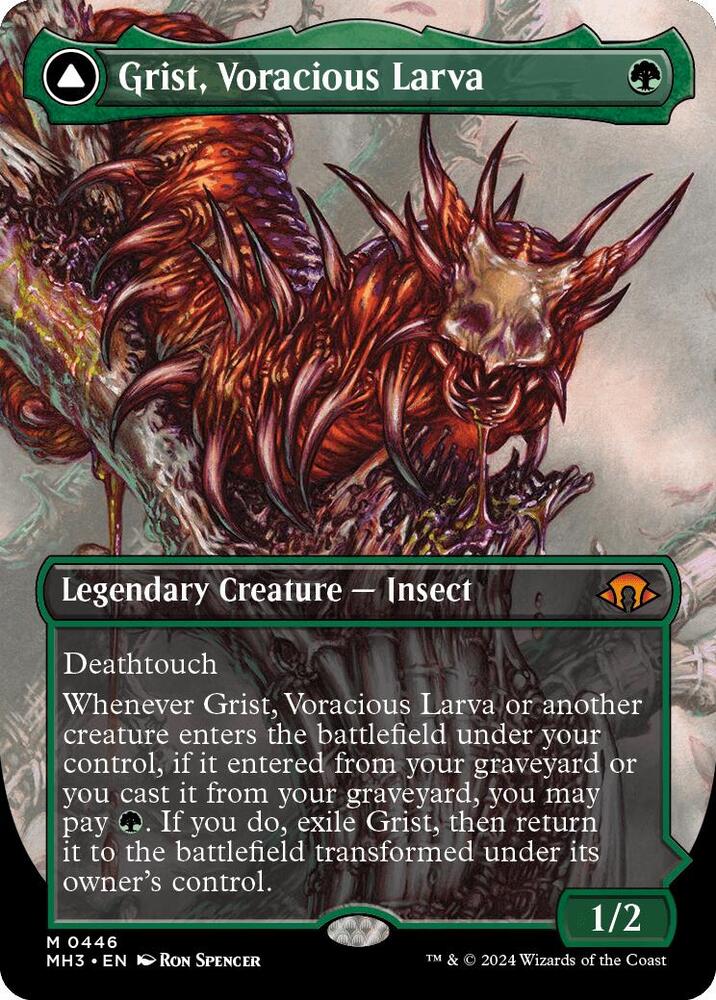 Grist, Voracious Larva // Grist, the Plague Swarm 446/319 (Modern Horizons 3)  - Borderless