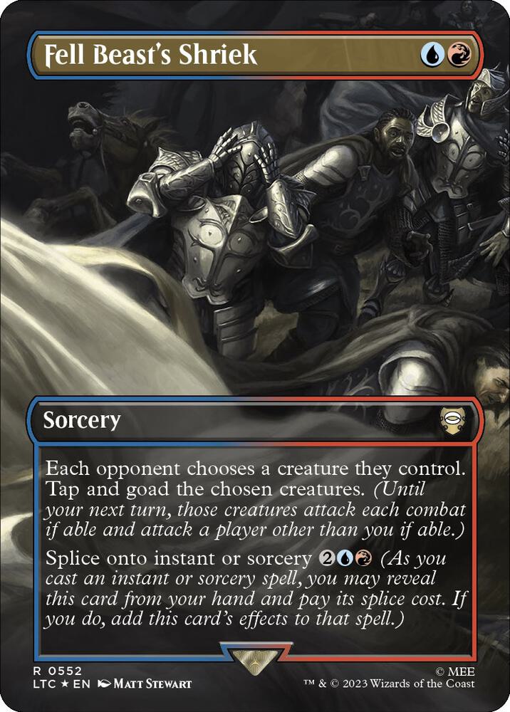 Fell Beasts Shriek Borderless Surge Foil (Commander: The Lord of the Rings: Tales of Middle-earth)  - Foil