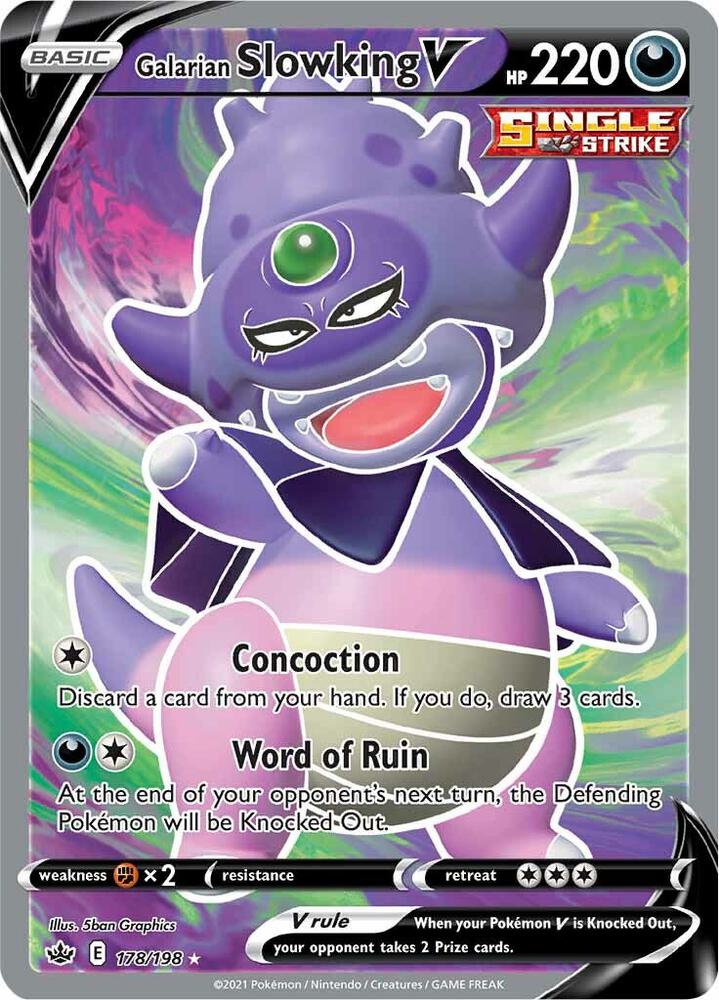 Galarian Slowking V 178/198 (SWSH06: Chilling Reign)  - Holofoil