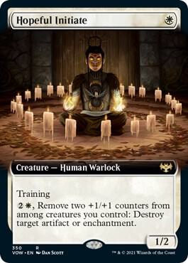 Hopeful Initiate Extended Art (Innistrad: Crimson Vow)  - Foil