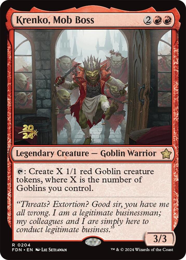 Krenko Mob Boss 204s/101 (Prerelease Cards)  - Foil