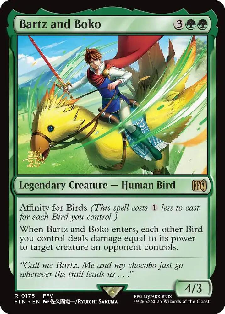 Bartz and Boko (Prerelease Cards)  - Foil
