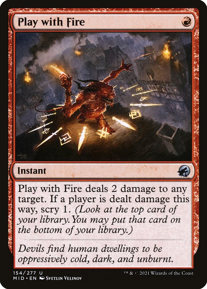 Play with Fire (Innistrad: Midnight Hunt)  - Foil