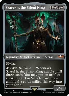 Szarekh the Silent King Display Commander Thick Stock 177/617 (Universes Beyond: Warhammer 40,000)  - Surge Foil