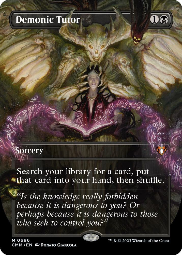 Demonic Tutor 696 (Commander Masters)  - Borderless Foil