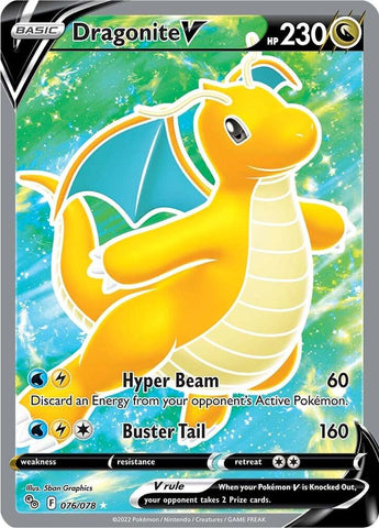 Dragonite V Full Art 076/078 (Pokemon GO)  - Holofoil