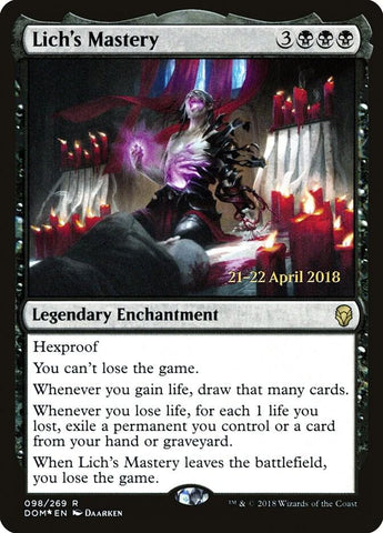 Lichs Mastery 98 (Prerelease Cards)  - Foil