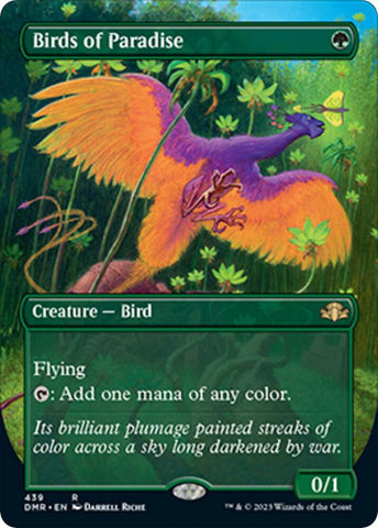 Birds of Paradise Borderless (Dominaria Remastered)  - Foil
