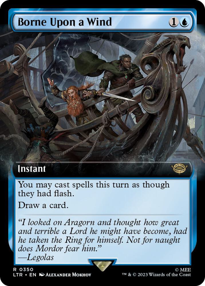 Borne Upon a Wind Extended Art (Universes Beyond: The Lord of the Rings: Tales of Middle-earth) 