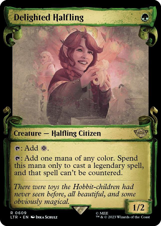 Delighted Halfling Showcase Scrolls (Universes Beyond: The Lord of the Rings: Tales of Middle-earth)  - Foil