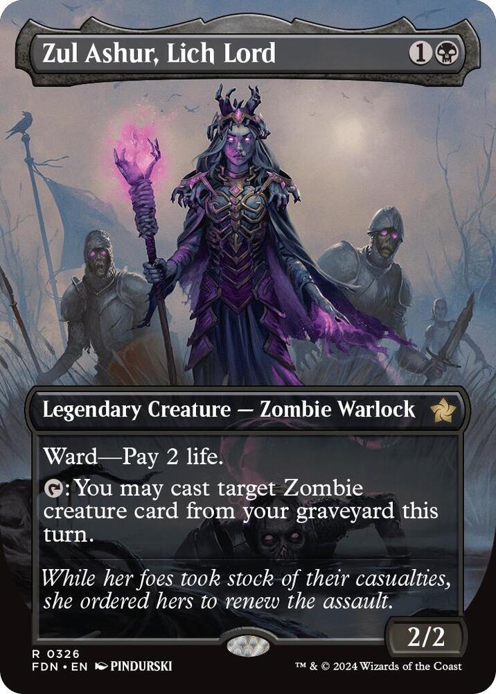 Zul Ashur Lich Lord Borderless (Foundations)  - Foil