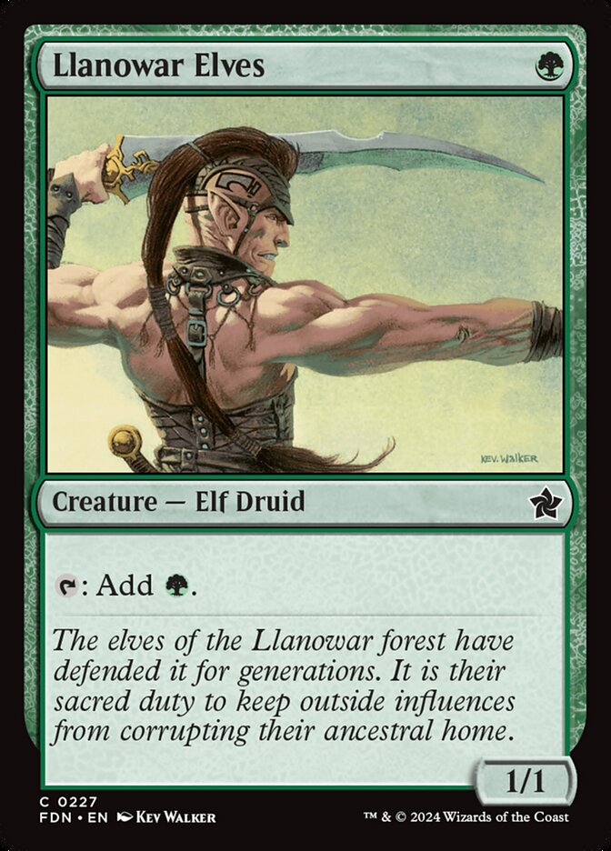 Llanowar Elves 227 (Foundations)  - Foil