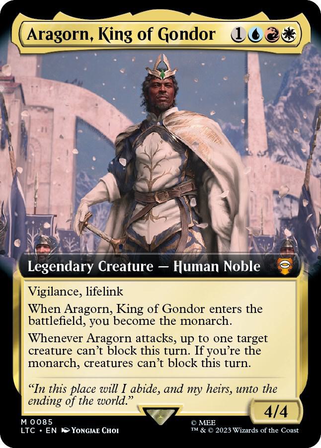 Aragorn King of Gondor Extended Art (Commander: The Lord of the Rings: Tales of Middle-earth) 