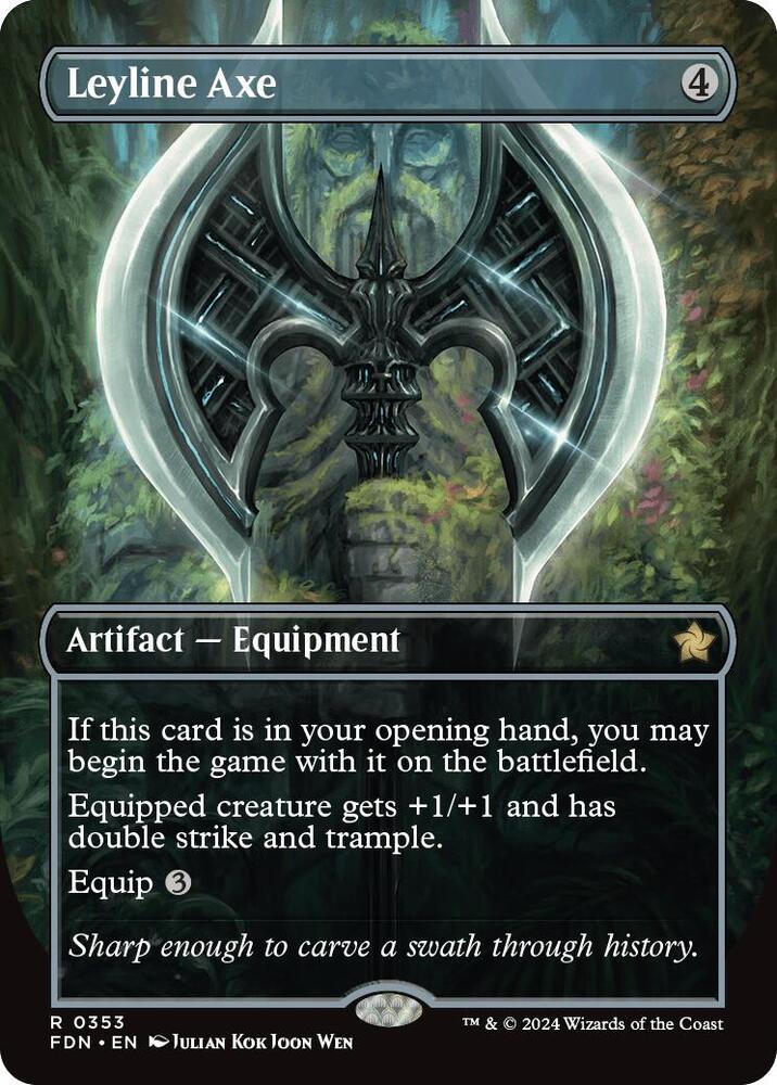 Leyline Axe Borderless (Foundations)  - Foil