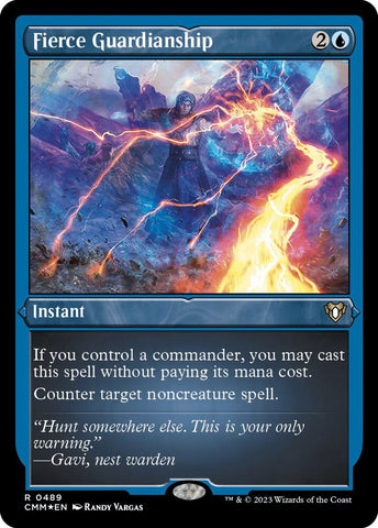 Fierce Guardianship 489 (Commander Masters)  - Etched Foil